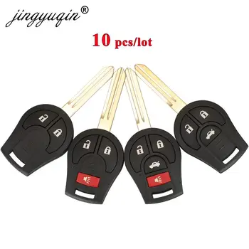 Keyforkess 10pcs 2/3/4 Bottoni Auto Chiave A Distanza Borsette per NISSAN Juke Marzo Qashqai Soleggiato Sylphy Tiida X-Trail Cube S SL Rogue