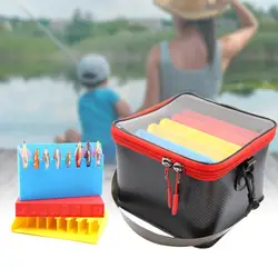 EVA Accessories Storage Holder Fishing Tool Fishing Bucket Multifunctional Thickened Wooden Lures Supply Accessories