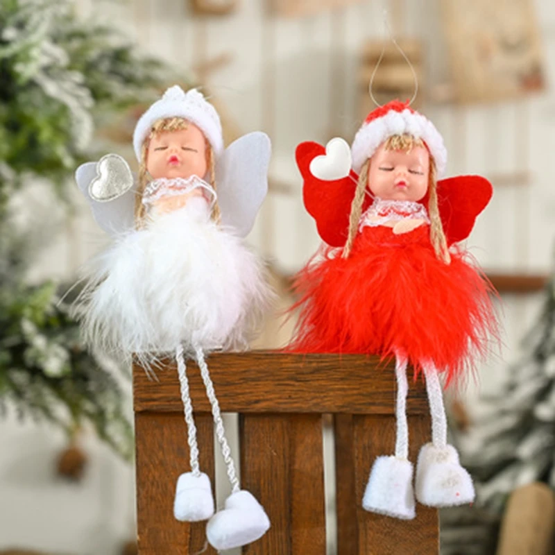 Рождественские украшения для дома висячие кукла ангела веселая Рождественская