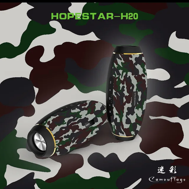 30W H20camouflage Hopestar H20 30 Вт портативный Bluetooth динамик 10 Вт H27 Бумбокс водонепроницаемый mp3 музыкальная Колонка беспроводная звуковая панель стерео сабвуфер - Цвет: 30W H20camouflage