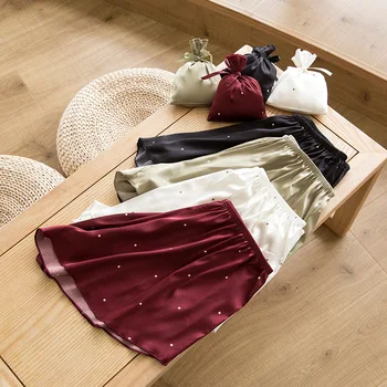 

Silk Shorts Women Underwear Safety Short Pants Summer Sexy Dots Thin Loose Knicker Panties Under Skirt Shorts Boxer Brief Shorty