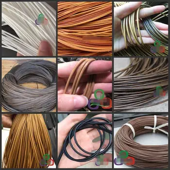 

500G 3mm diameter coffee imitation round synthetic rattan weaving raw material plastic rattan for knit and repair chair table