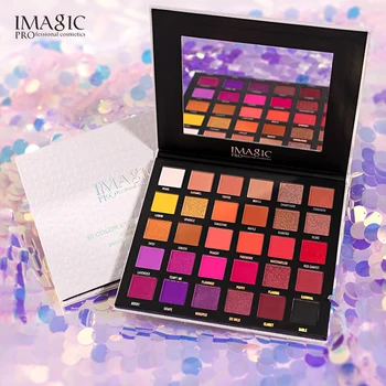 

IMAGIC New 30-color Eyeshadow Palette Matte Makeup Nude Eyeshadow Glitter Pigment Soft Eyeshadow Palette Shadows