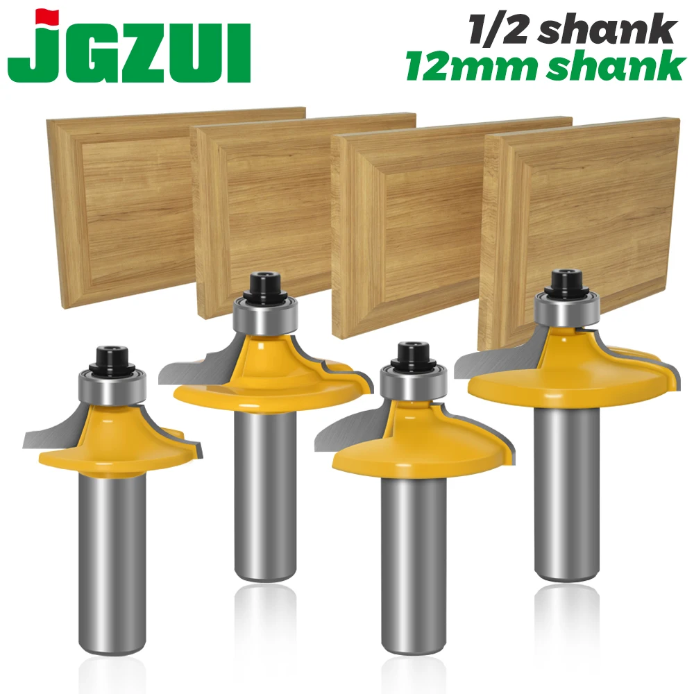 

1-4 pcs Drawer Front & Cabinet Door Front Router Bit Set-1/2" Shank 12mm shank woodworking cutter woodworking bits