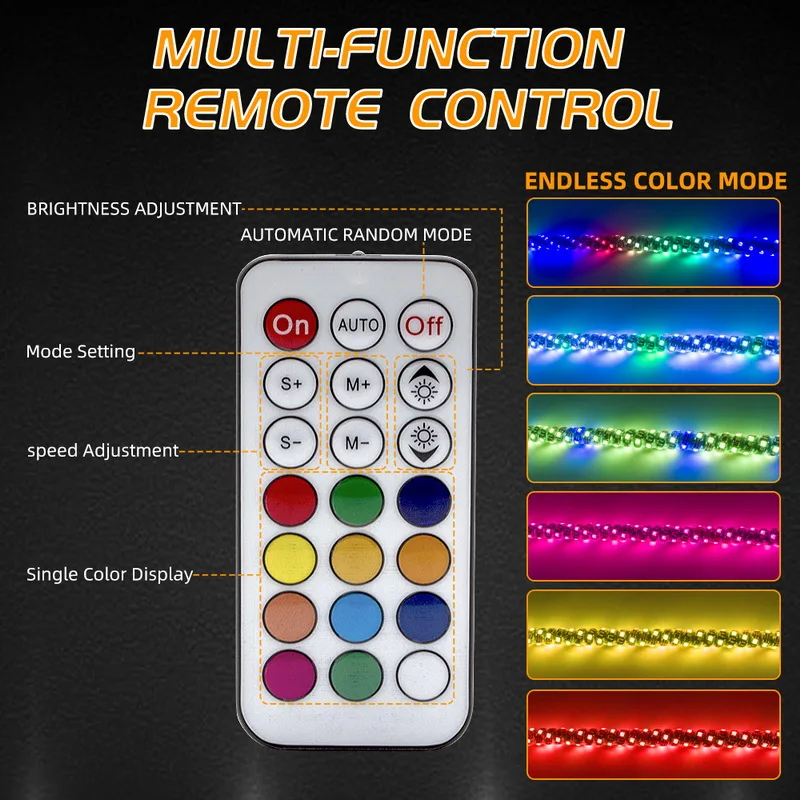 Safego 3FT 4FT RGB светодиодный кнут светильник с флагшток дистанционного Управление спираль внедорожный Предупреждение светильник для ATV внедорожник Jeep Лодки
