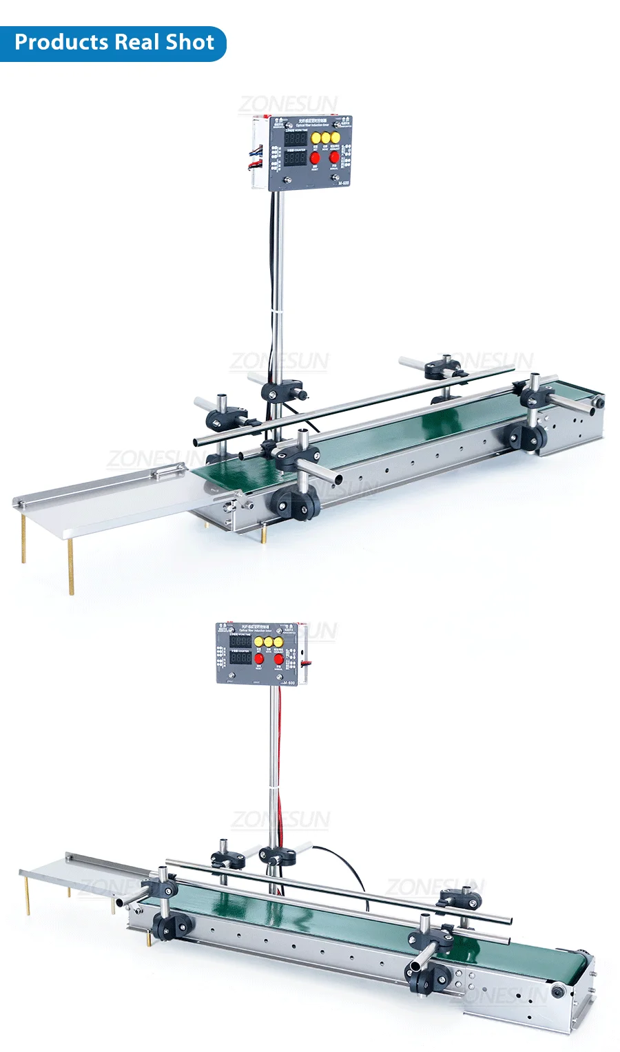 ZONESUN Small Digital Control Automatic Liquid Waterproof Conveyor Belt For Production