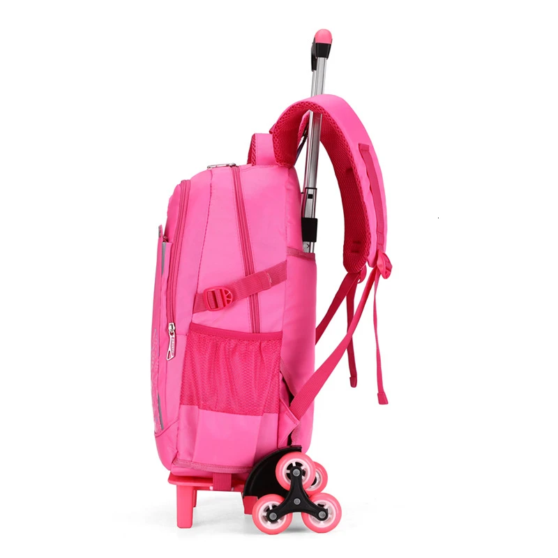 Wheels Children Rolling School Backpacks 2/6/big Arrival Detachable wheeled Trolley School Bags Kids Backpack Bookbag