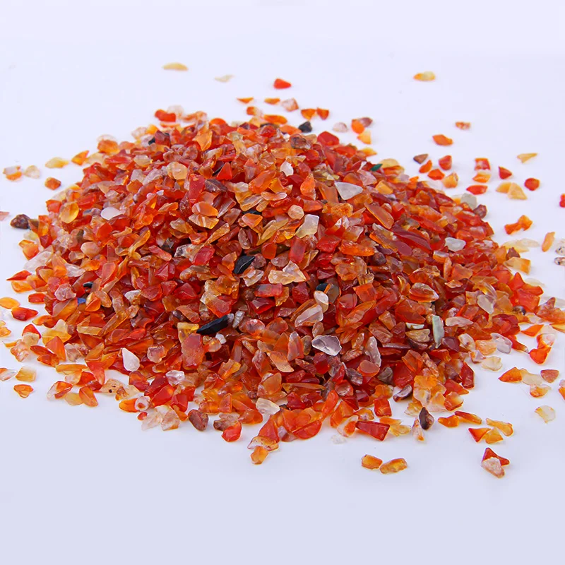

3-5MM Natural Stone Red Aagtes Chip Beads Power Crystal Quartz Chips Beads for DIY Fish Tank Bonsai Decoration Energy Stone
