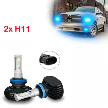 

2X H11 H9 H8 LED Headlight Bulbs Conversion Kit 50W 6000K White Low Beam
