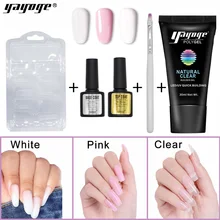 Yayoge полигелевый набор для ногтей, Гель-лак для наращивания ногтей, полигель, УФ-смола, акриловый полигелевый лак для ногтей, отмачиваемый для дизайна ногтей