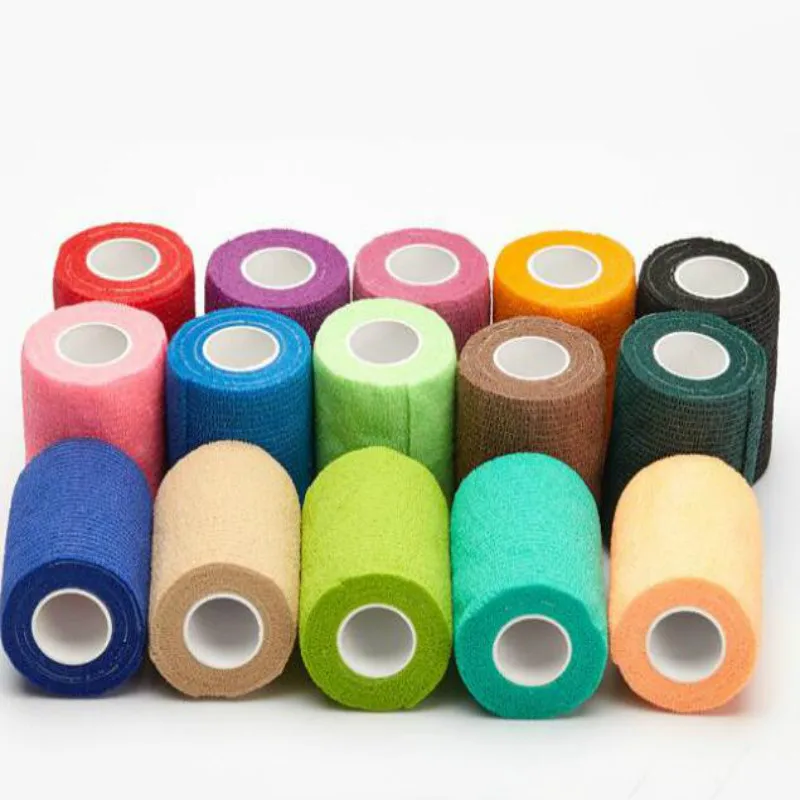 Kit de primeros auxilios autoadhesivo de vendaje Cshesive, cinta veterinaria de gasa corporal deportiva, protección de seguridad de emergencia, 2,5/5/7.5/10/15cm, gran oferta
