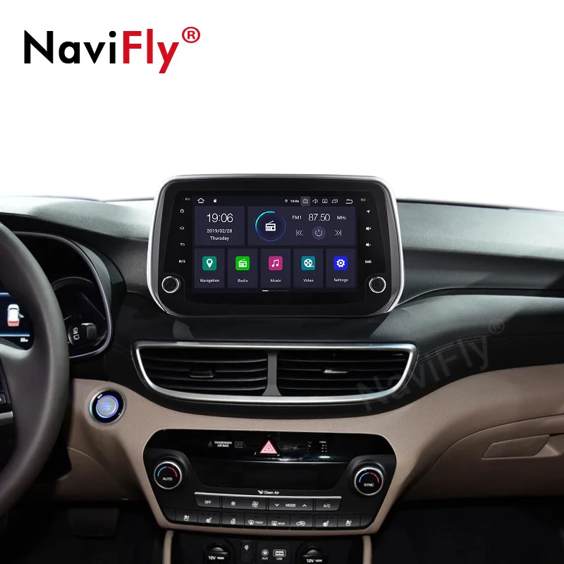 Excellent NaviFly Car multimedia player for Hyundai New Tucson IX35 2018 2019 car Radio GPS Navigation Stereo Android 9.0 2GB/4GB WIFI RDS 1