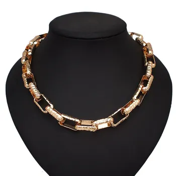 

Metal Coarse Chain Choker Necklaces For Women Trend Zinc Alloy Statement Necklaces Collar Necklace Jewelry Gift UKMOC
