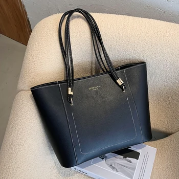

Large Capacity Casual Tote Bags for Women 2020 Trend Luxury Brand Bag Leather Designer Big Shopper Bag Fashion Handbags Women