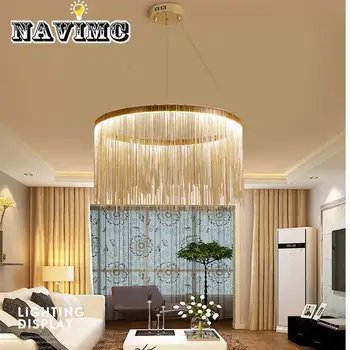 

Modern Home Decoration Led Aluminum Chain Chandelier Creative Bedroom Lamp for Hotel Restaurant