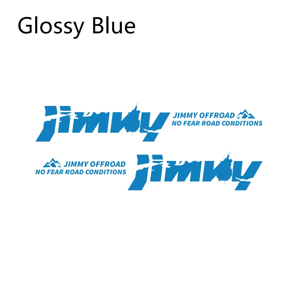 2Pcs For SUZUKI JIMNY Car Side Stickers Vinyl Film Auto 4WD offroad Decals Automobile Decoration Styling Car Tuning Accessories - Название цвета: Glossy Blue