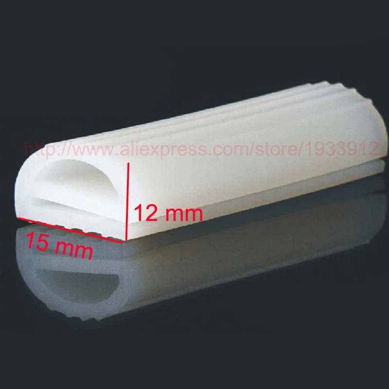 

15 mm x 12mm e article high temperature resistance oven silicone rubber sealing strip weatherstrip