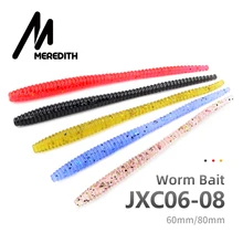 Meredith lento sinkingtrout sem-fim iscas macias 60mm 80mm artificial iscas de pesca vermes do mar minhocas de pesca moles iscas wobblers(China)