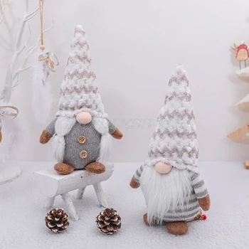 

Christmas Handmade Swedish Gnome Doll Santa Plush Standing Figurine Toys Xmas Gift Holiday Home Party Ornaments Drop Shipping