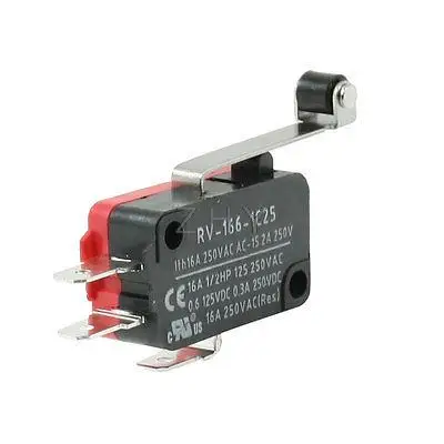 AC 250V 16A SPDT длинный роликовый рычаг с петлей Мгновенный Миниатюрный микропереключатель