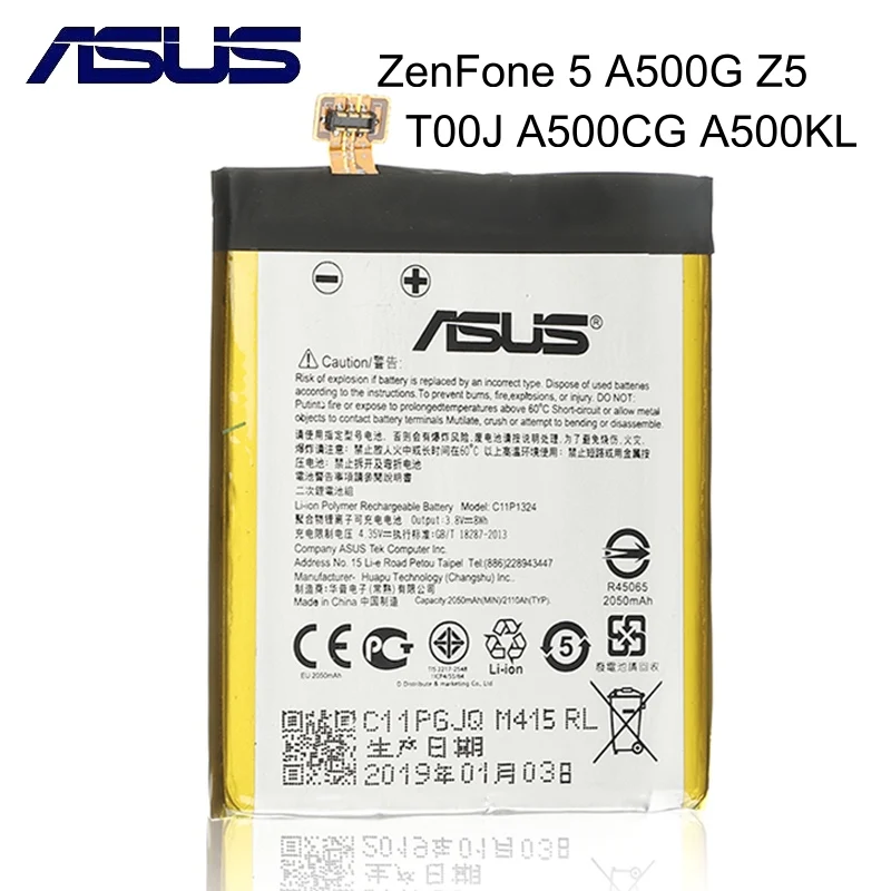 

ASUS Original Battery C11P1324 For ASUS ZenFone 5 A500G Z5 T00J ZENFONE5 A500CG A500KL A501CG 2050mAh