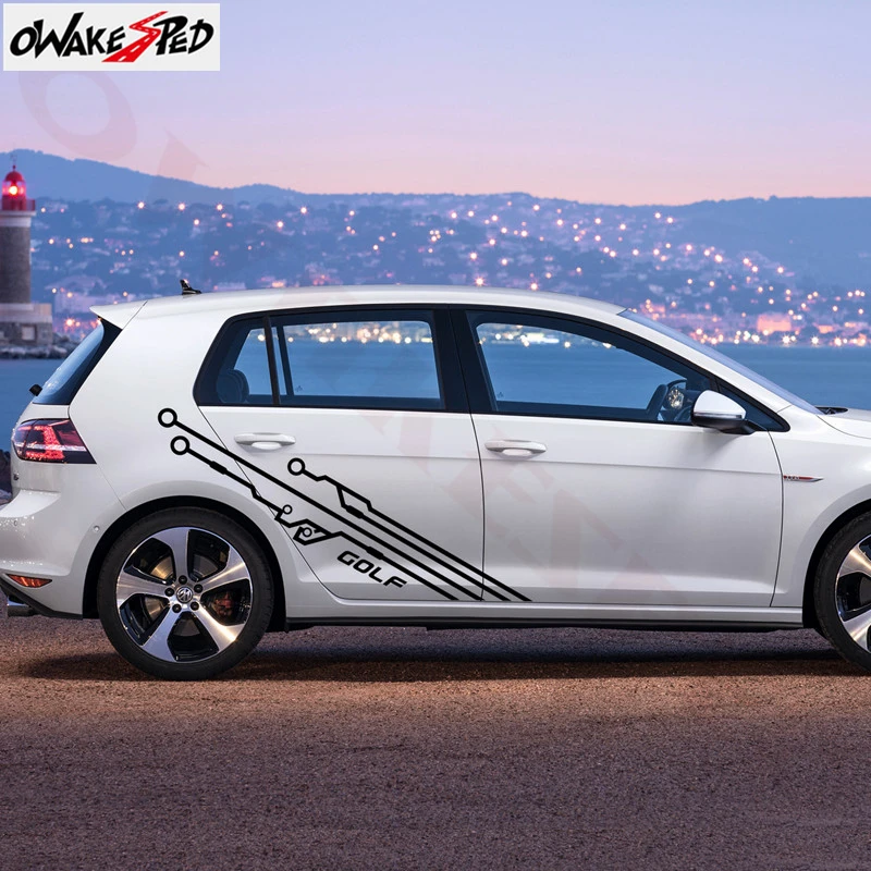 車ドアデカール両サイド装飾ステッカー車体ビニールのステッカーのためのフォルクスワーゲンゴルフ4 5 6 7 Mk7 Mk5 Mk2 Mk6 Mk4 Mk1 Mk3 Aliexpress Automobiles Motorcycles