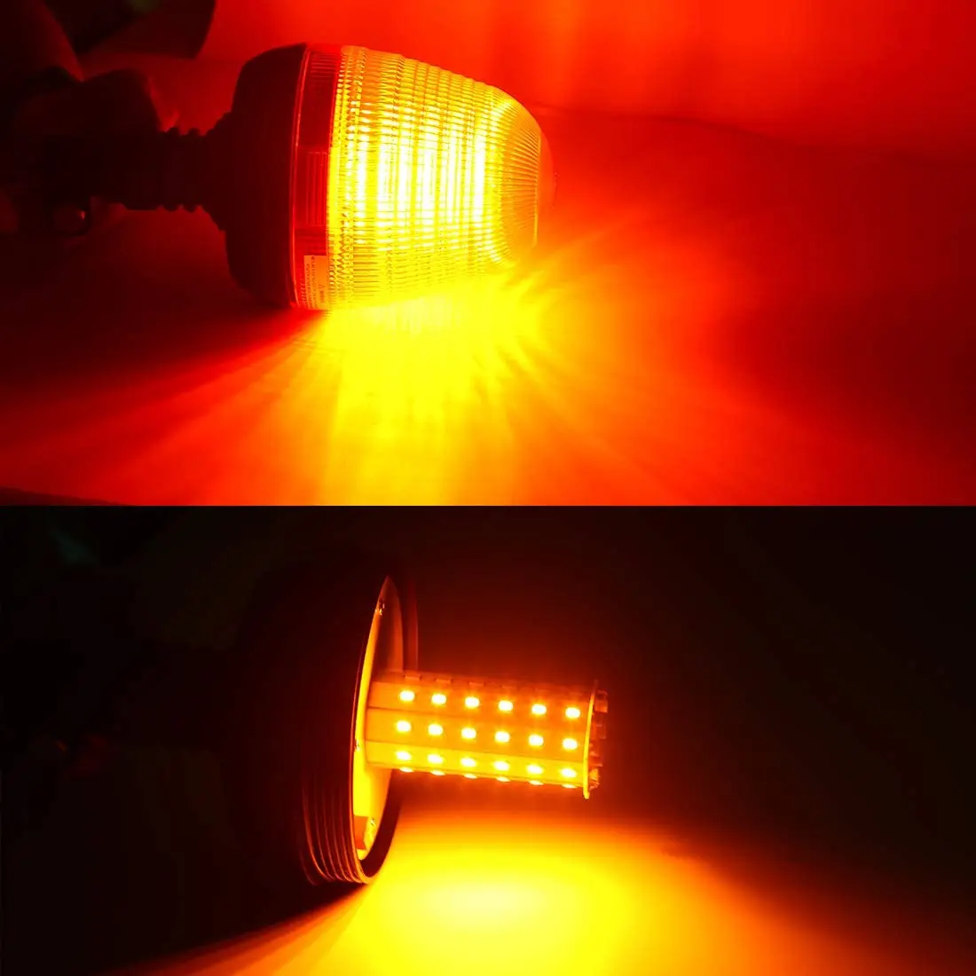 60 LED Amber Tractor motorcycle forklift strobe warning light Beacon Truck vehicle Emergency flashing lights Safe Signal lamp