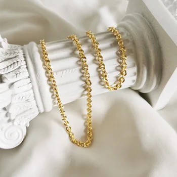 

Leouerry 925 Sterling Silver Printed Cross Chain Bracelet French Style Flower Chain Bracelets for Women Silver 925 Fine Jewelry