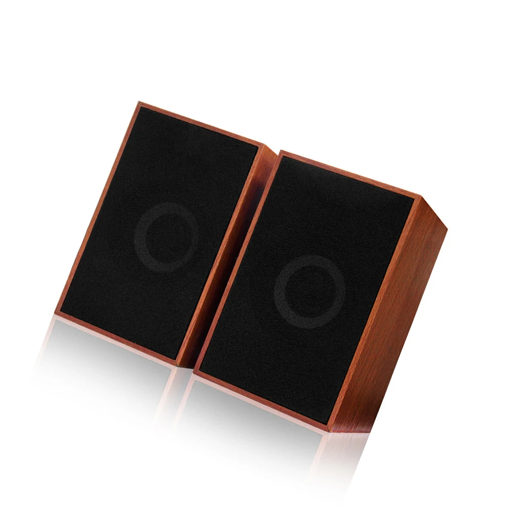 Мини Компьютерная Колонка USB Проводная деревянная для ПК настольный динамик