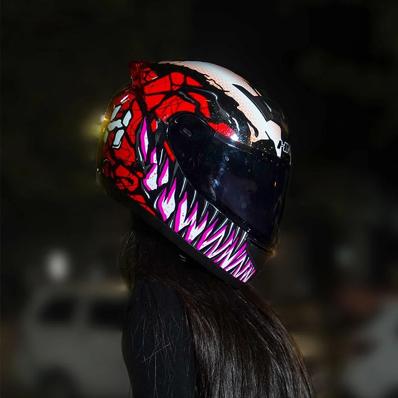 Disney Cartoon Marvel Helmet Male Motorcycle Four Seasons Universal Venom Locomotive Cool Lady Electric Car Safety Accessories |