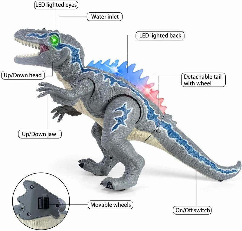 Jouet Dinosaure T?�l?�command?� KEEJAA - Rexs Musique Rugissantes avec Lumi?�re LED - Pour Enfant de 