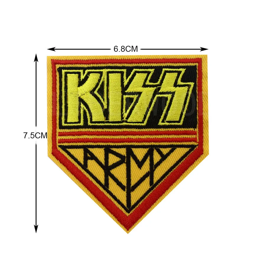 Поцелуй патч поцелуй Группа рок-ролл Байкер Аппликация в стиле панк значок эмблема - Цвет: 1