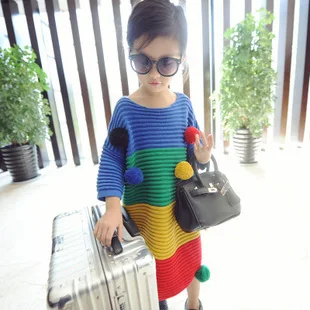 

Rainbow Hair Color 0y New 1 Clothing 8 Winter Style Hair M Girls Autumn Ball 2805
