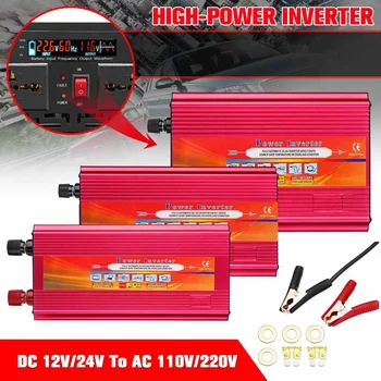 

Inverter 12V 220V 2000/3000W/4000W Voltage Transformer Converter DC 12V To AC 220V Car Inverter 12V/24V To 110V/220V LCD
