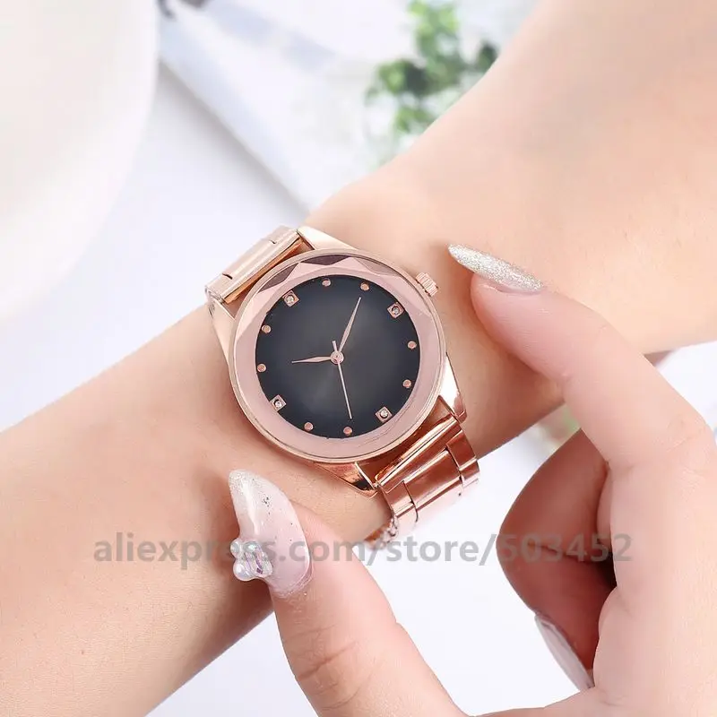 100 шт./лот 919894 стальной ремешок часы модные женские часы розовое золото наручные часы заводская цена Zegarki Damskie