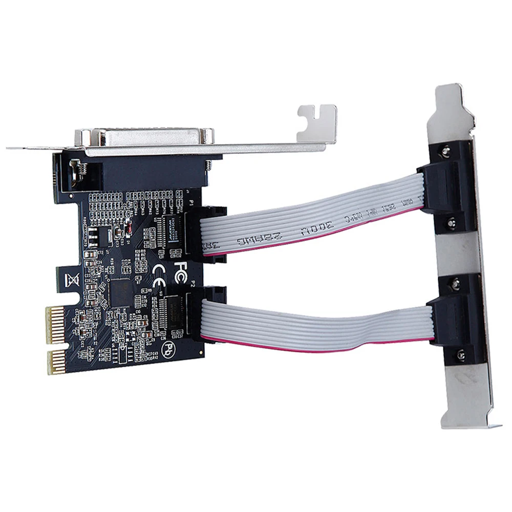 PCIE до 2 RS232 серийный COM порт 1 принтер параллельный порт Riser карта адаптер конвертер компьютерные аксессуары