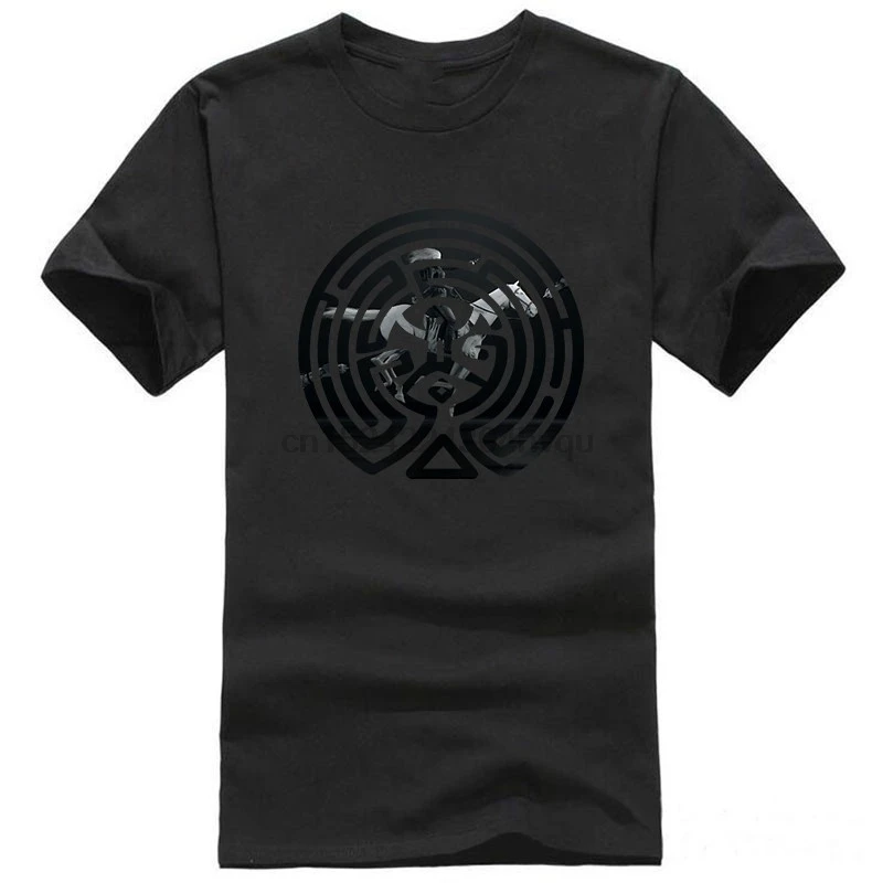 Hanhent новый телевизор westworld Maze печатные футболки для мужчин с круглым вырезом