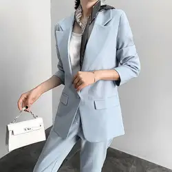 Feminino único trabalho botton blazer ternos ol calças terno entalhado blazers jaquetas com calças duas peças conjunto vermelho rosa verde
