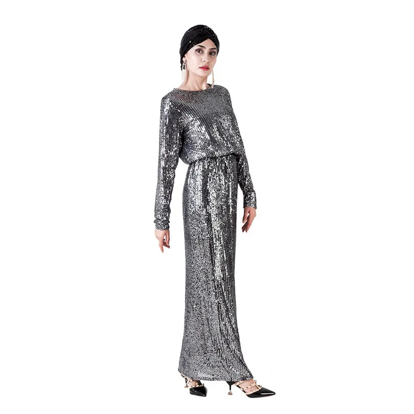 

Sequin Abaya Dubai Muslim Tops Skirt Ensemble Femme 2 Pieces Pantalon Arabic Oman Pakistan Turkish Islamic Clothing Women Set