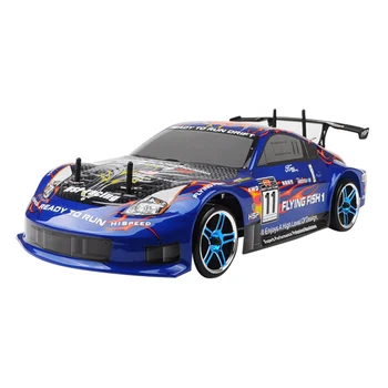 شراء1/10 مقياس HSP Rc سيارة الطاقة الكهربائية 4wd على الطريق سيارة حرة الحركة تعمل بالريموت كنترول سباق فرش FlyingFish 94123PRO عالية السرعة هواية التحكم عن بعد