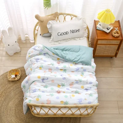 Baby Bed Quilt 120*150cm Toddler Bedding Set Comfy Warm Blanket Kindergarten Boys Girl Cotton Blanket Children Cotton Bed Linen