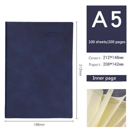F 200 Line Pages Школьная программа, офисный блокнот Bullet Journal, канцелярские товары, кожаная деловая запись для совещаний, А5, бумажный блокнот в горошек, блокнот, планировщики - Цвет: F 200 Line Pages
