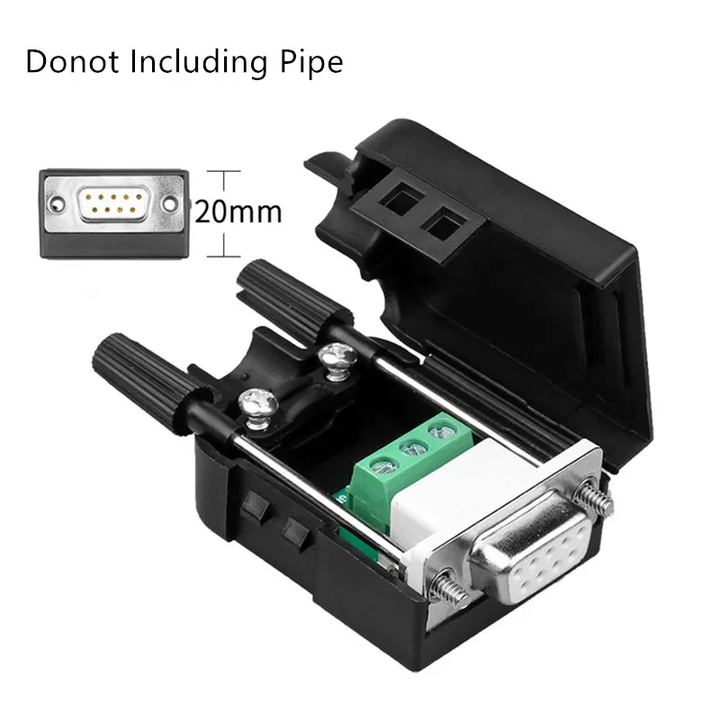 Female Screw 20mm W 9Pin D sub разъем DB9 COM RS232 передачи-Бесплатные Сигналы терминалы мужской/женский разъем Solderless - Цвет: Female Screw 20mm W