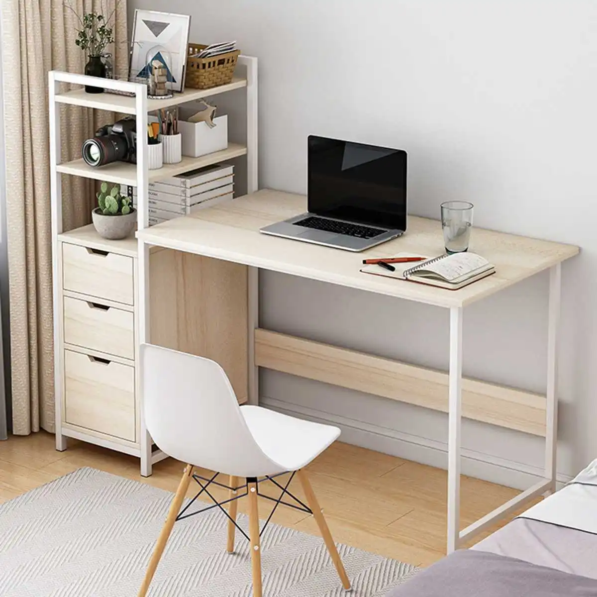 Laptop Bureau Met Planken Laden Computer Bureau Met Cpu Stand, Home Office Gaming Tafel Workstation Studie Bureau Moderne