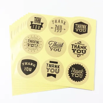 

90pcs/pack Nine Font Kinds Of THANK YOU Cake Packaging For Gifts Sealing Label