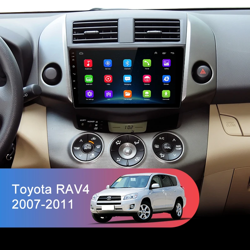 Junsun V1 2G+ 32G Android 9,0 DSP для Toyota RAV4 Rav 4 2007-2011 Автомобильный Радио Мультимедиа Видео плеер навигация gps RDS 2 din dvd