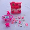 Princess Fashion Furniture Living Room TV Chair Sofa Home Theater Cabinet Accessories Pretend Play Game For Barbie Doll Kids Toy 6