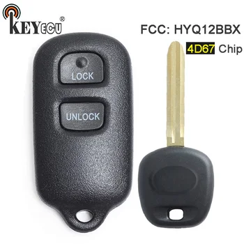 

KEYECU 4D67 Chip HYQ12BBX, HYQ12BAN, HYQ1512Y Replacement 2+1 3 Button Remote Car Key Fob for Toyota FJ Cruiser Highlander