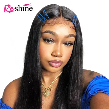 

Reshine Hair 360 Lace Frontal Wig Remy Human Hair Peruvian Straight 360 Lace Front Human Hair Wigs Pre Plucked With Baby Hair