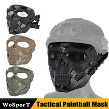 Tactical Airsoft Paintball Mask Hunting Shooting Training Full Face Mask Breathable Military Combat Protective Safety Masks